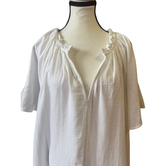 Old Navy Ruffle Neck Maternity Dress XXL cotton summer dress. NWT spring easter - Picture 4 of 5